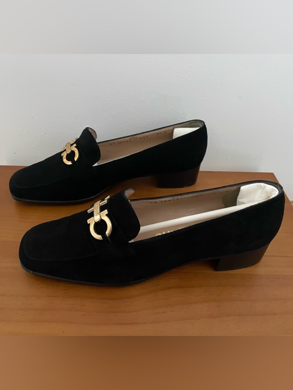Salvatore Ferragamo Black Suede Loafers - Picture 9 of 9